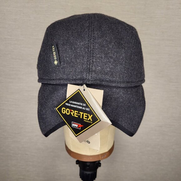 WINTER JACKSON GORETEX CAP - Granville Island Hat Shop GOTTMAN Jackson K.G Wool Blend Earflap Cap 59/L NWT